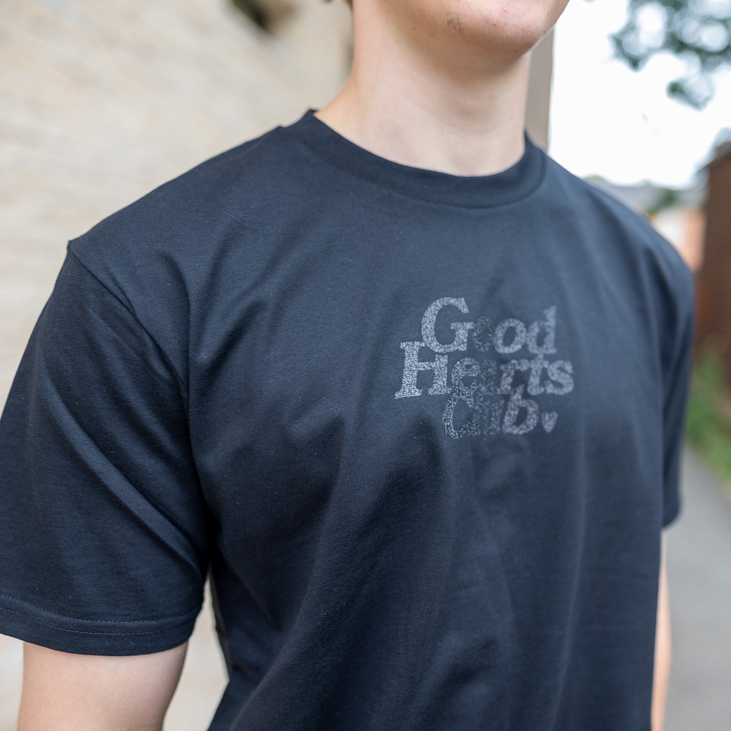 Good Hearts Club Black Glitter Logo classic T-shirt