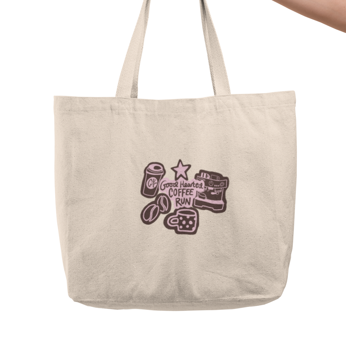 Coffee run Double Sided Canvas Bag – Good Hearts Club
