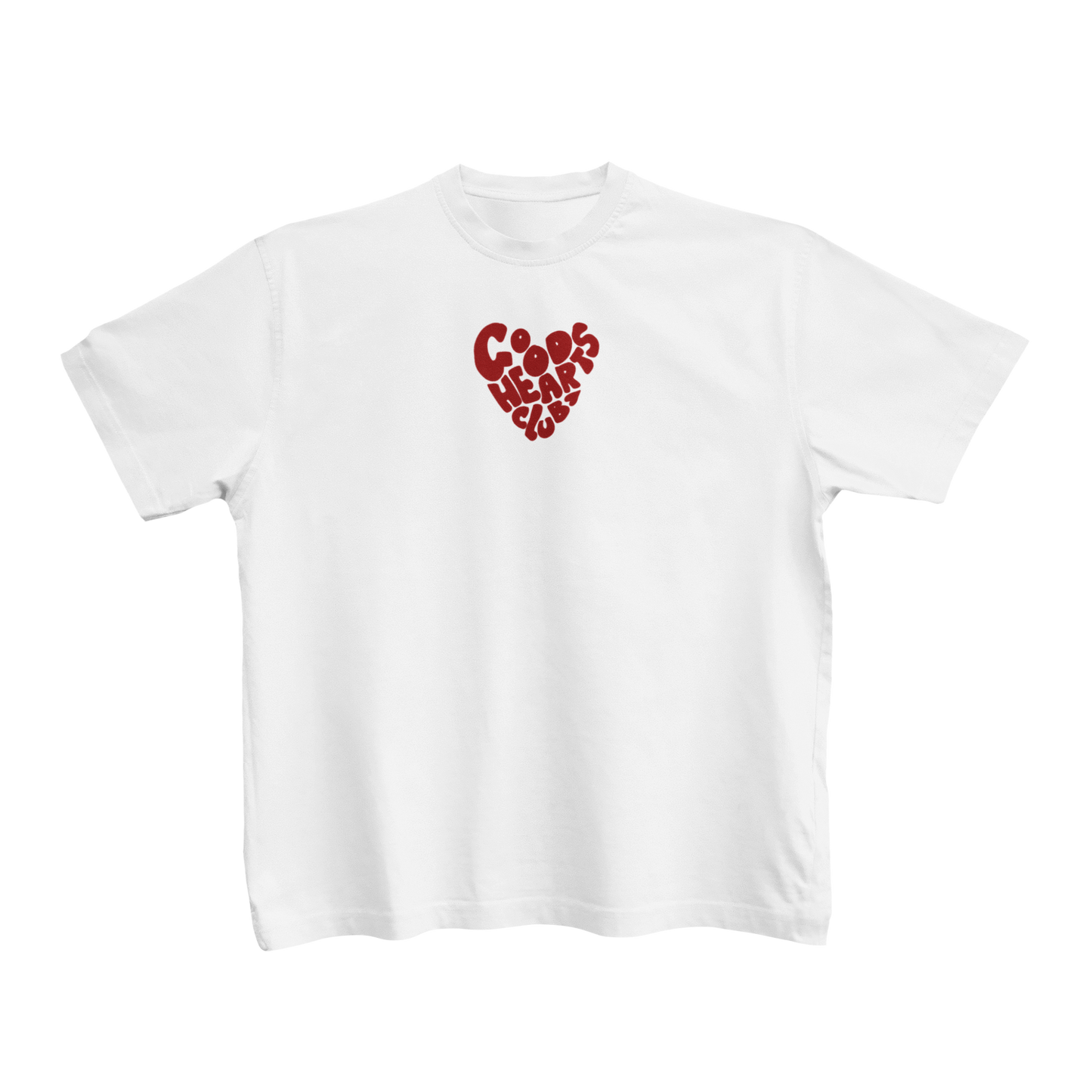 Good Hearts Club Red Hand-Drawn Logo Baby Tee