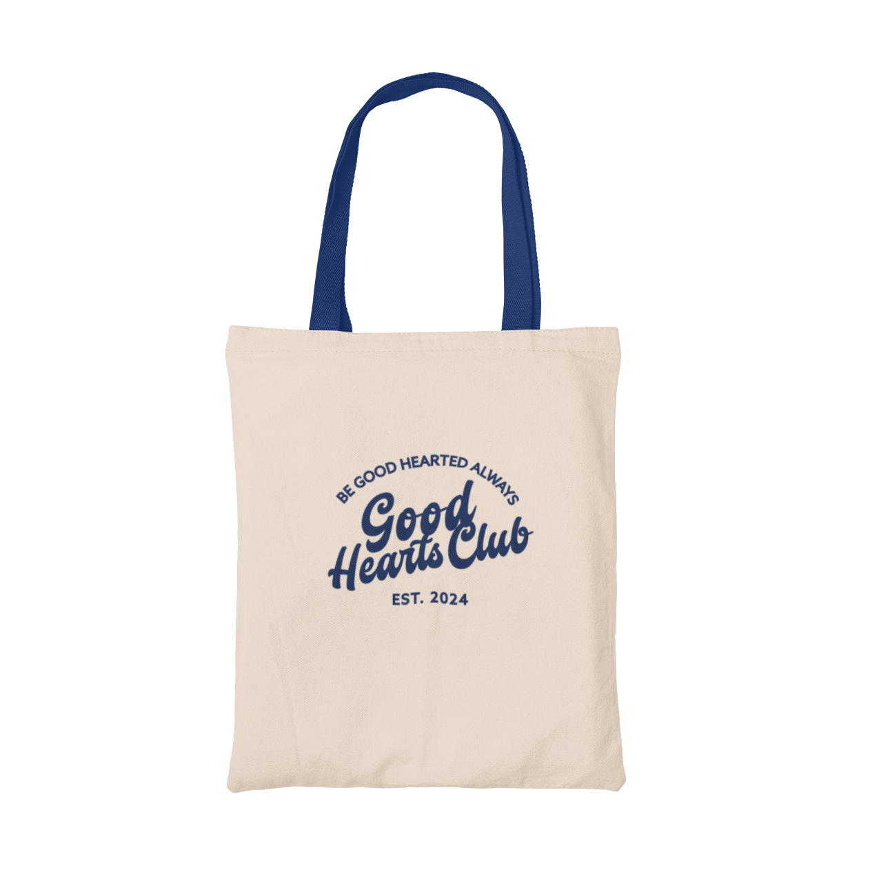 Blue Handle Logo Tote Bag