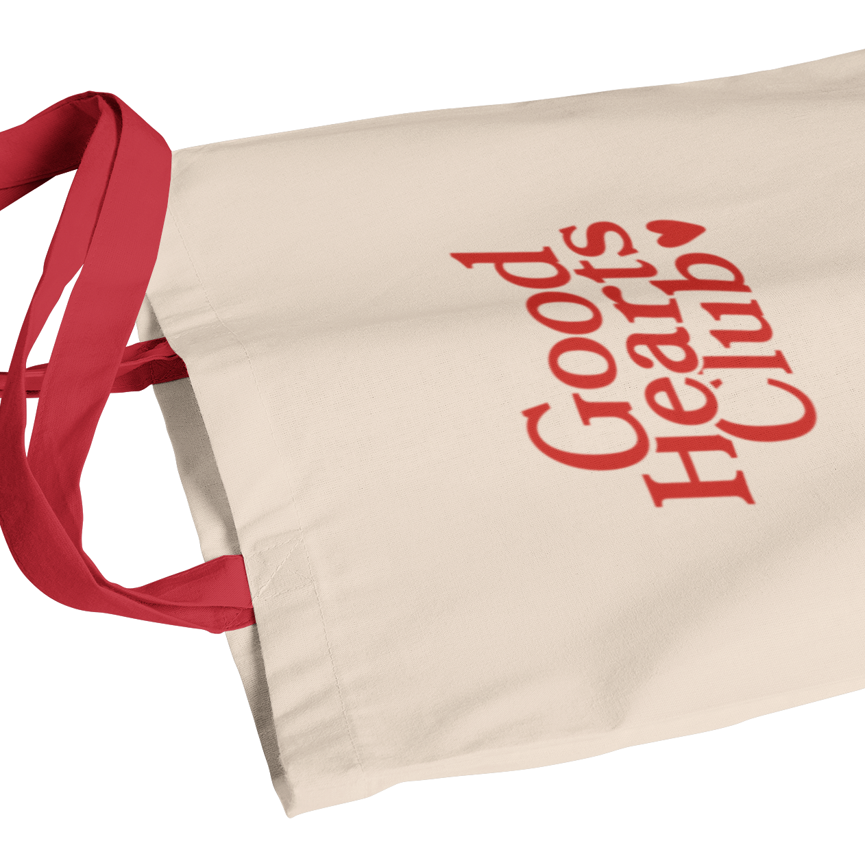 Red Handle Logo Tote Bag