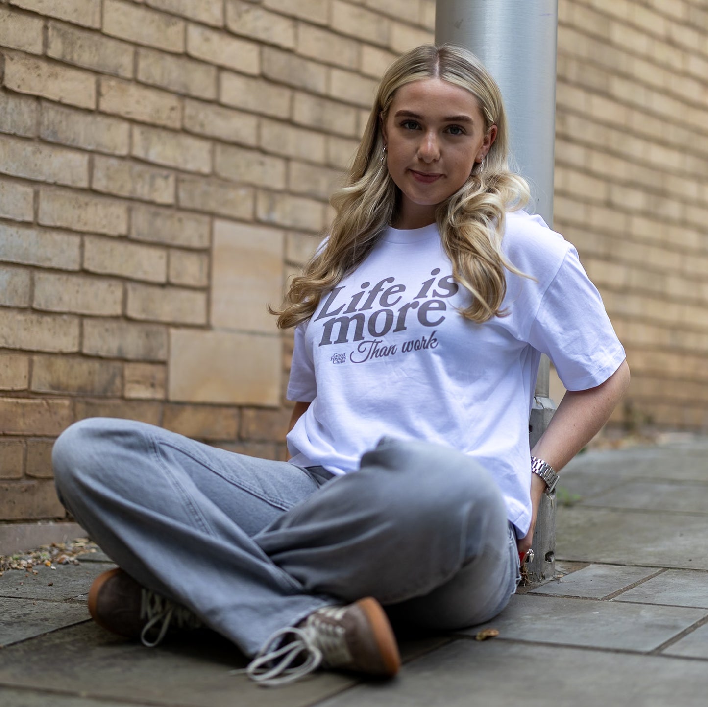 Life is more than work Shortee female focused shorter boxie tee