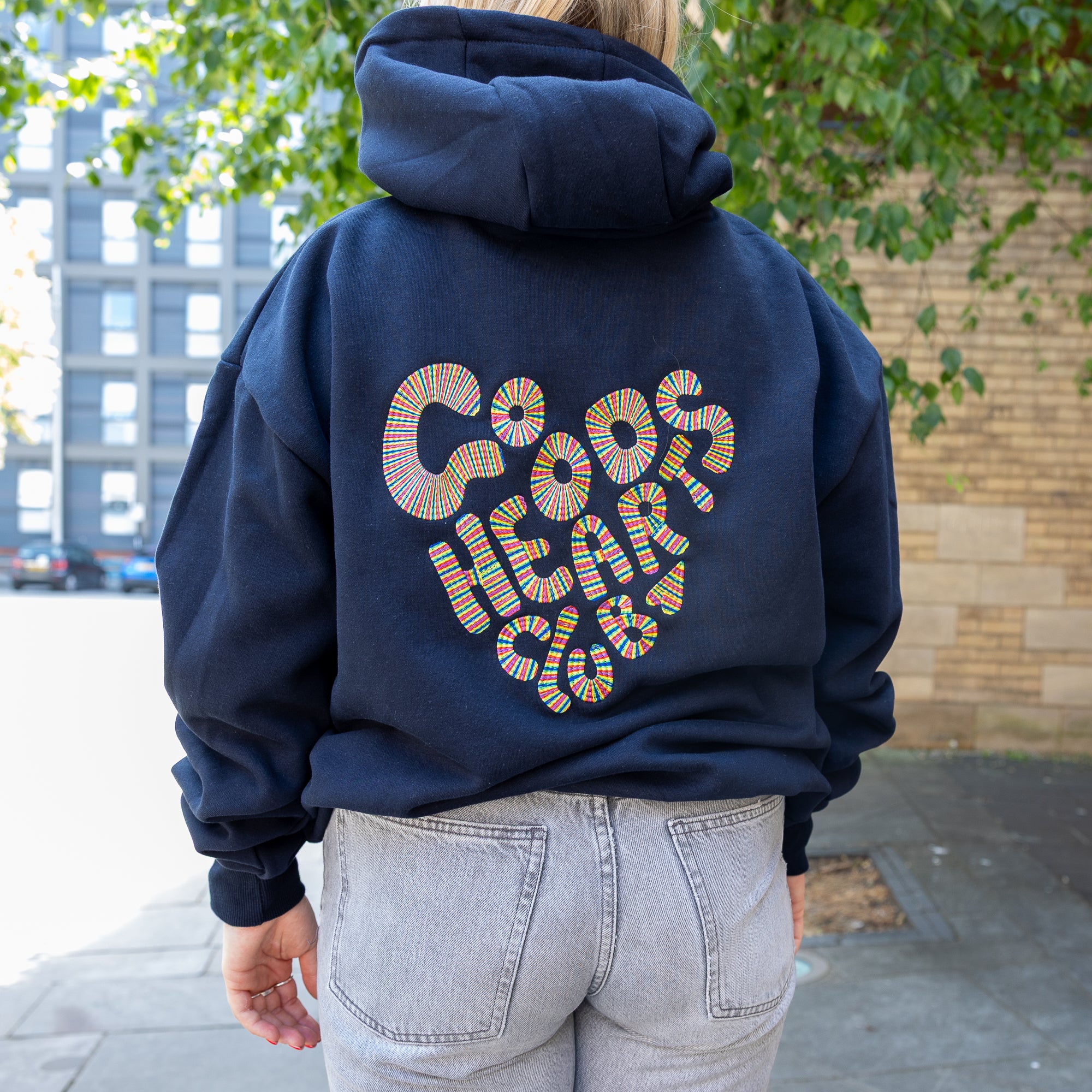 Embroidered thread Hoodie