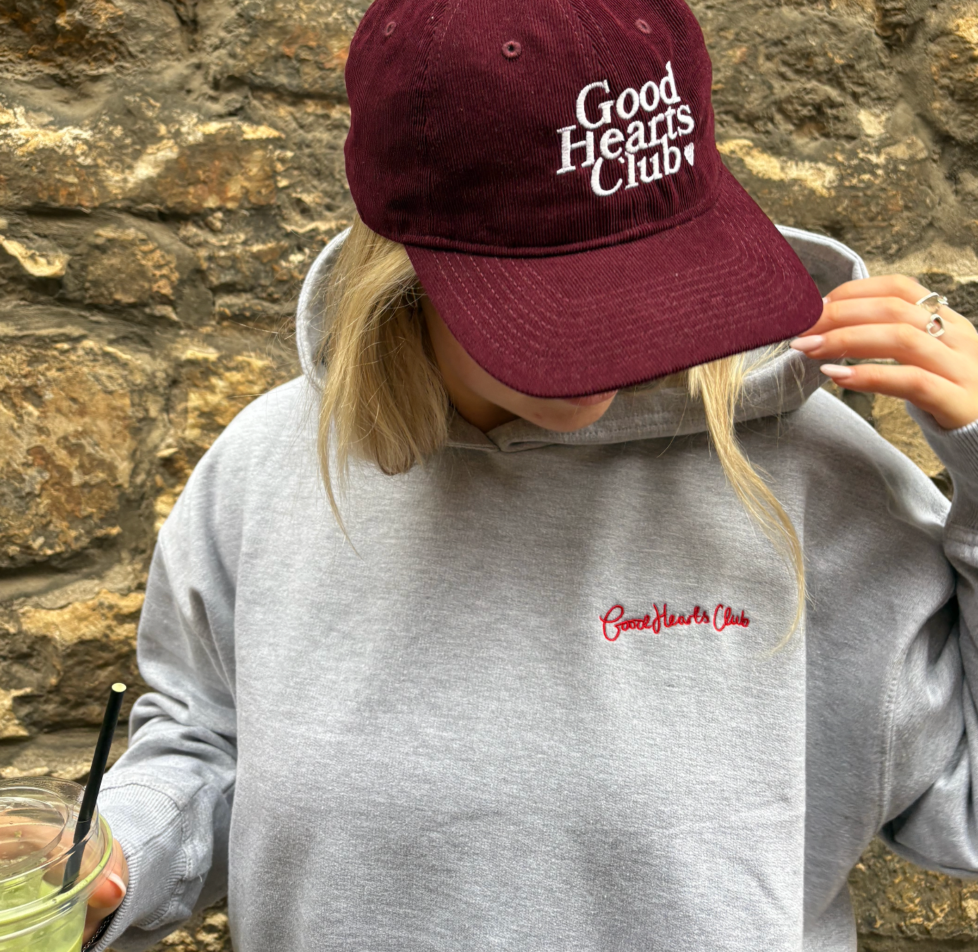 Short Embroidered Hoodie