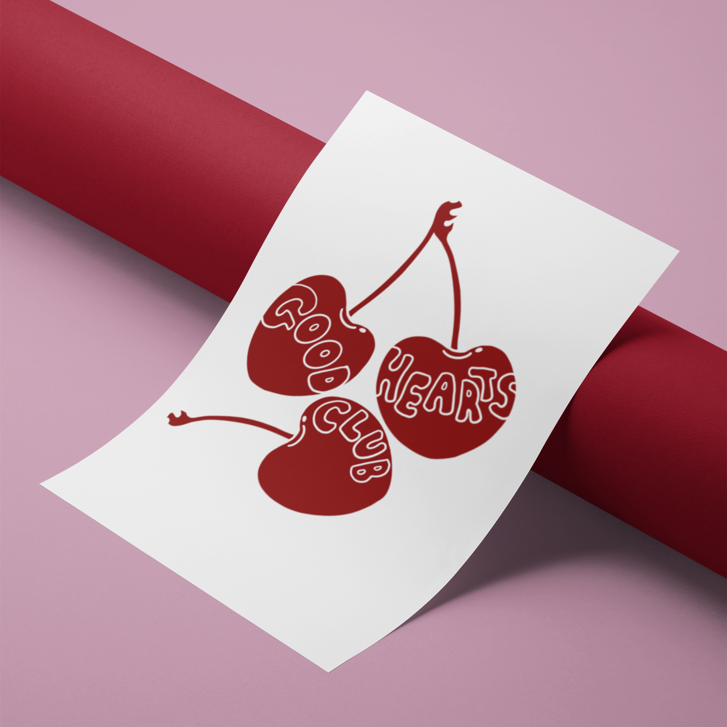 Hearted Cherries Print