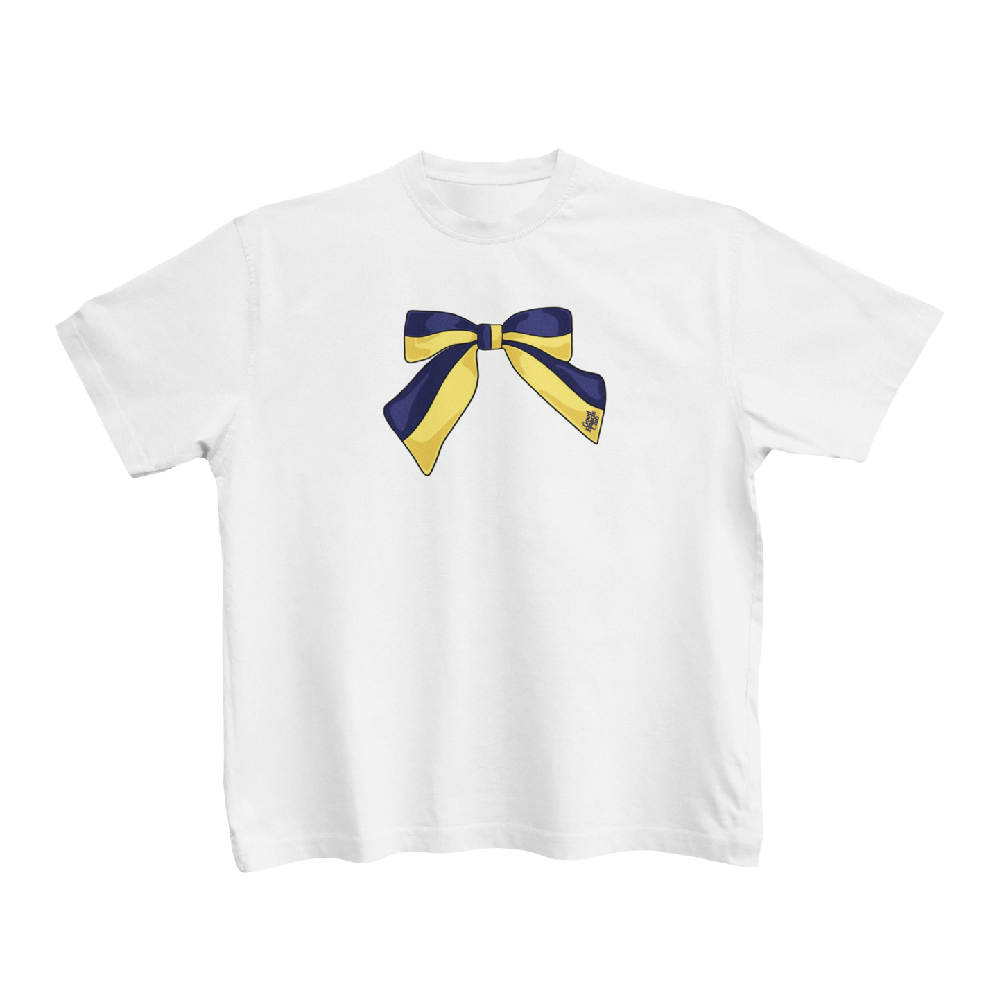 Yellow & Blue Bow Baby Tee