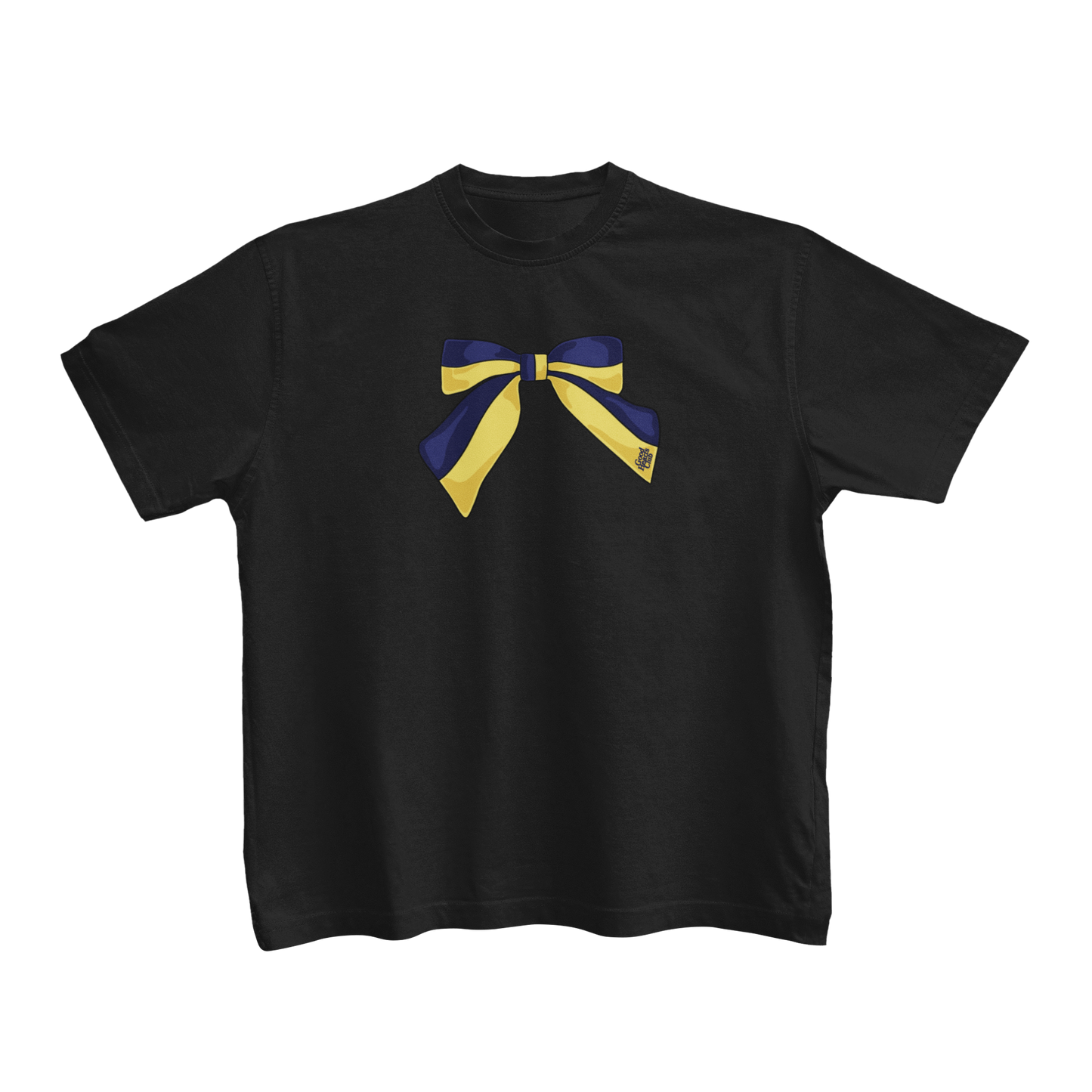 Yellow & Blue Bow Baby Tee