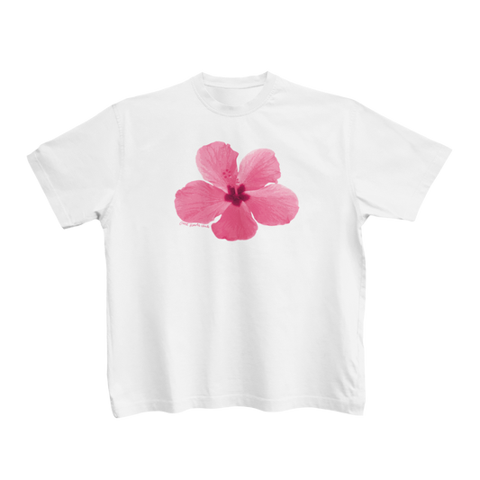 Pink Hibiscus Baby Tee
