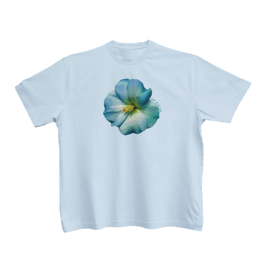 Blue Hibiscus Baby Tee