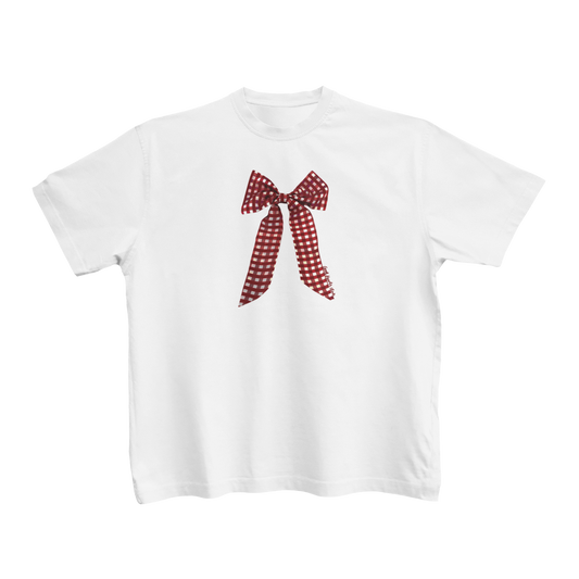 Gingham Bow Baby Tee