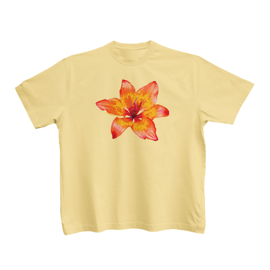 Orange lily baby tee