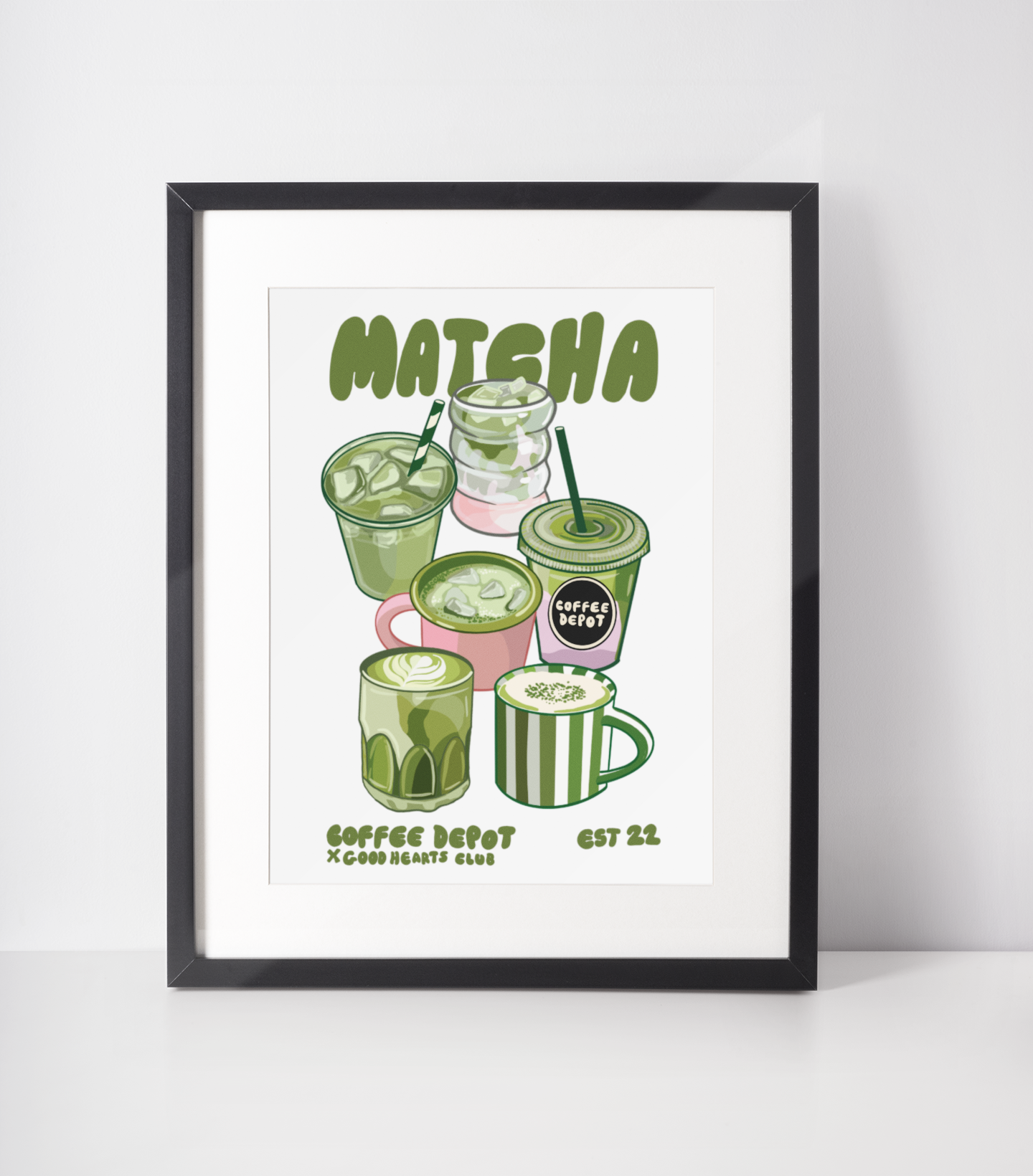 Coffee Depot x GHC Matcha Print