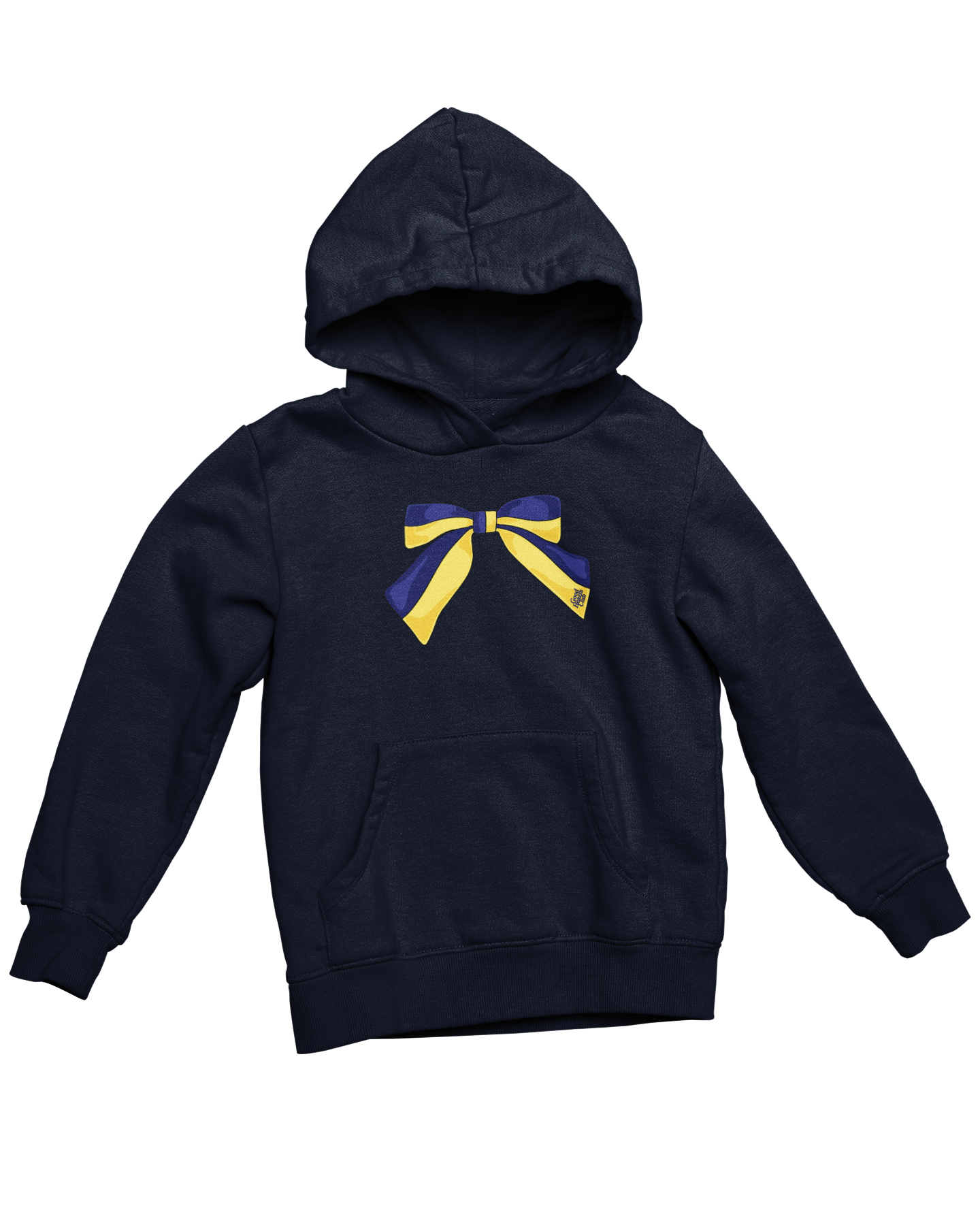 Blue & Yellow Bow Hoodie