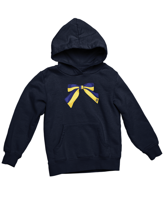 Blue & Yellow Bow Hoodie