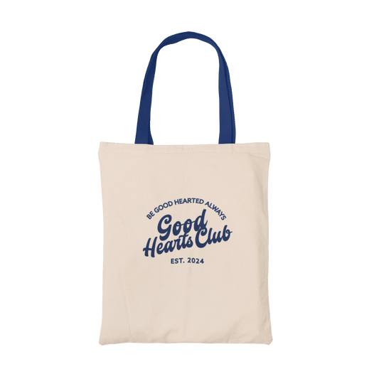 Blue Handle Logo Tote Bag