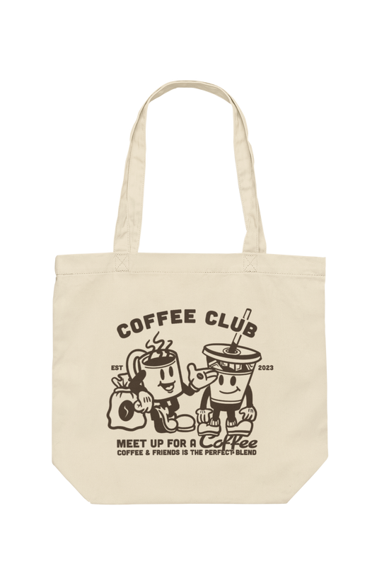 Coffee Club Graphic Tote Bag